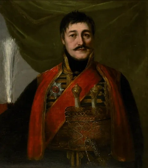 Uroš Knežević: Karadjordje, 1852, olej, Národné múzeum, Belehrad

