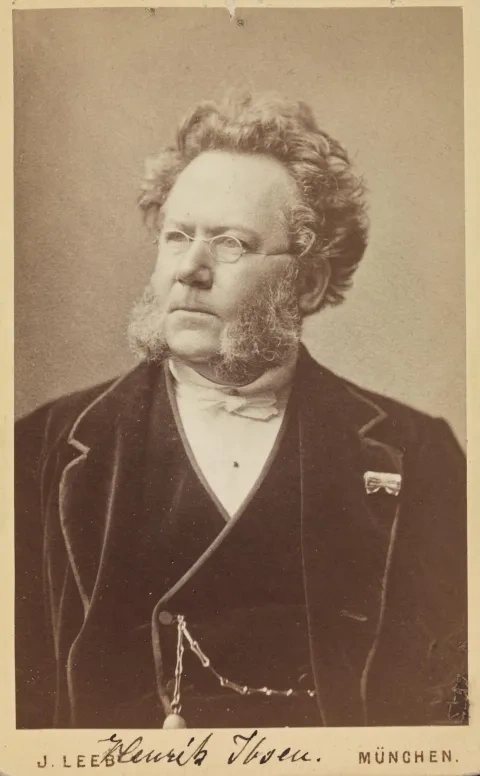 Joseph Leeb: Portrét Henrika Ibsena, 1876, Nórska národná knižnica
