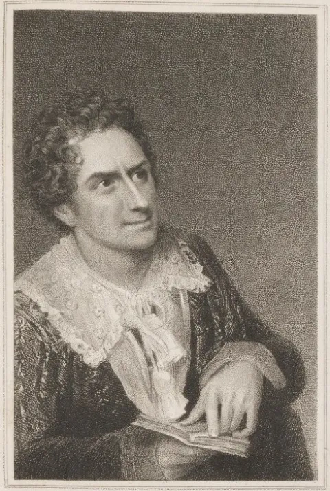 Thomas Woolnoth: Edmund Kean ako Hamlet, 1818, National Portrait Gallery

