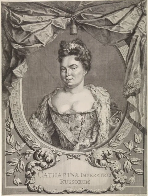 Jacobus Houbraken: Portrét Kataríny I., 1725 – 1780, Rijksmuseum, Amsterdam
