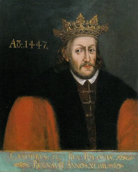 Portrét Kazimíra IV. od neznámeho autora, olej, 1645, Múzeum zámku Malbork
