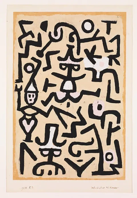 Paul Klee: Komediantov leták, 1938, Metropolitné múzeum umenia, New York
