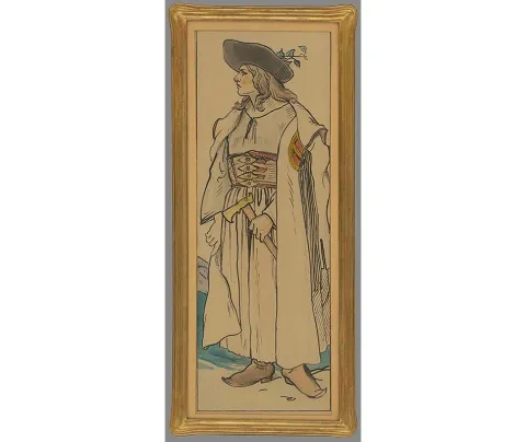 Mikoláš Aleš: Postava slovenského zbojníka, 1900 - 10, Slovenská národná galéria