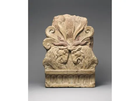 Rímska terakotová antefixa, koniec 1. stor. pred n. l. – začiatok 1. stor. n. l. , Metropolitné múzeum umenia, New Yor