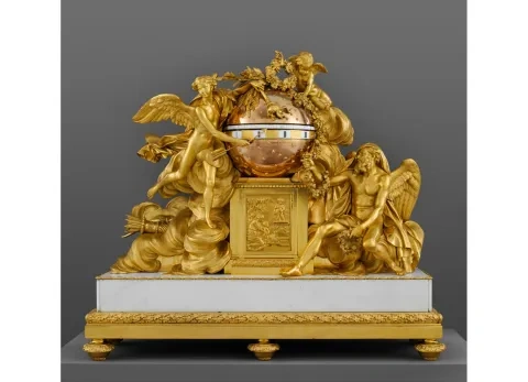 Hodiny s plastikou Chrona, okolo 1780 – 90, Metropolitné múzeum umenia, New York