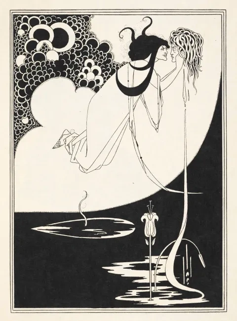 Aubrey Vincent Beardsley: ilustrácia k Salome O. Wilda, autotypia, 1894