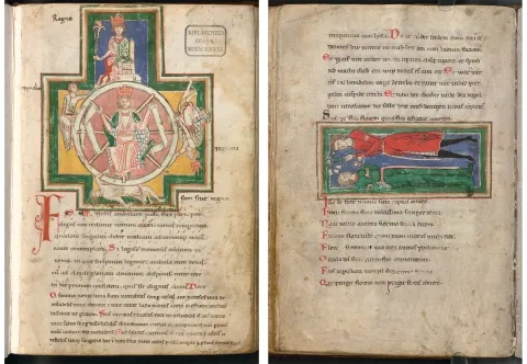 Carmina Burana, časť rukopisu z 1. polovice 13. stor., Bavorská štátna knižnica, Mníchov