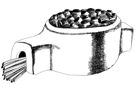 Poľná hrnčiarska pec otvoreného typu