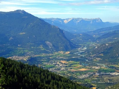 Rieka Durance, pohľad z hrebeňa Crête de Pareis