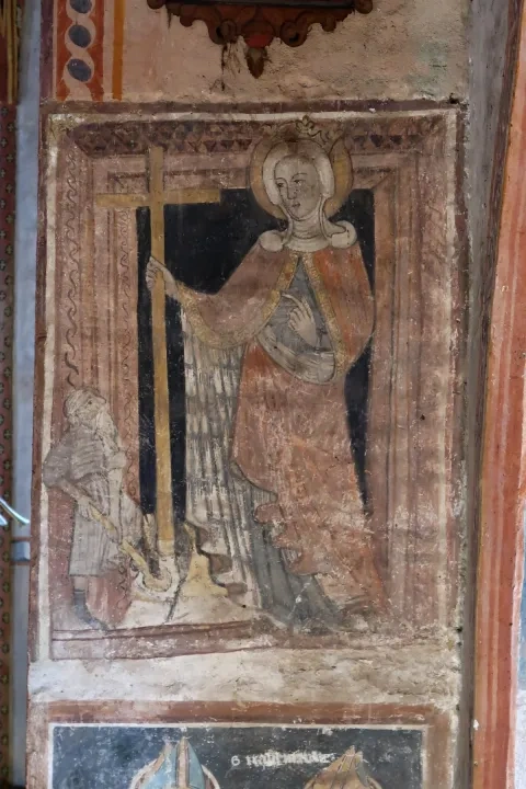 S﻿v. Helena, nástenná maľba, pol. 14. do konca 15. stor., Kostol evanjelickej cirkvi a. v., Štítnik