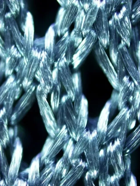 Detail filetovej pleteniny