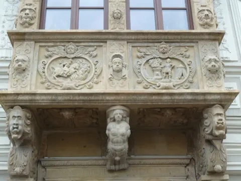 Figurálna konzola, Ján Weinhart: arkier Ebnerovho domu, 1636, Banská Bystrica