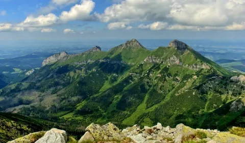 Belianske Tatry, pohľad z vrchu Jahňací štít