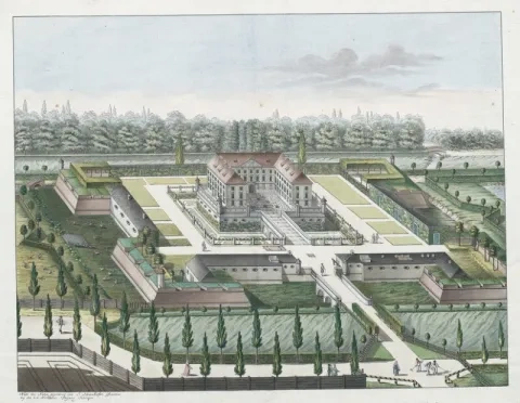 Leopold Schmalhofer: Holíčsky zámok, 1801, Rakúska národná knižnica, Viedeň