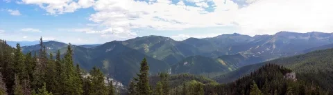 Demänovská dolina, pohľad od vrchu Siná