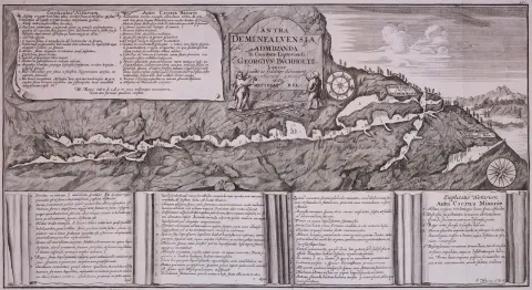 Demänovská ľadová jaskyňa, pozdĺžny rez, medirytina S. Mikovínyho