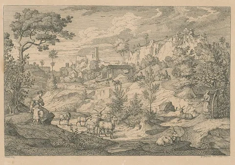 Florian Grospietsch podľa Josepha Antona Kocha: Z okolia Ríma, 1821, Slovenská národná galéria