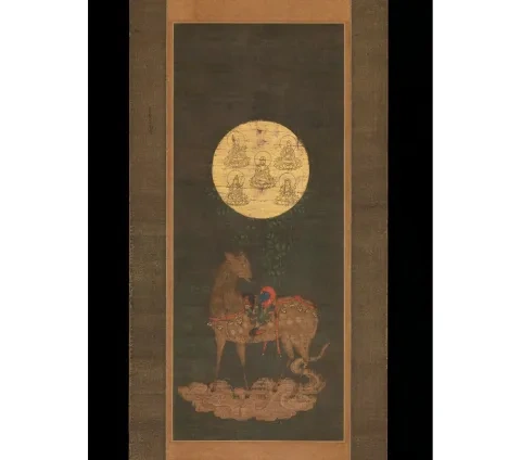 Jelenia mandala zo svätyne Kasuga, koniec 14. stor., Metropolitné múzeum umenia, New York