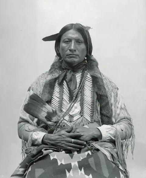 Náčelník Kiowov Ahpeahtone (Que-Tah-Tsay, Apiatan), Oklahoma, 1894
