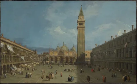 Canaletto: Piazza San Marco, okolo 1720, Metropolitné múzeum umenia, New York