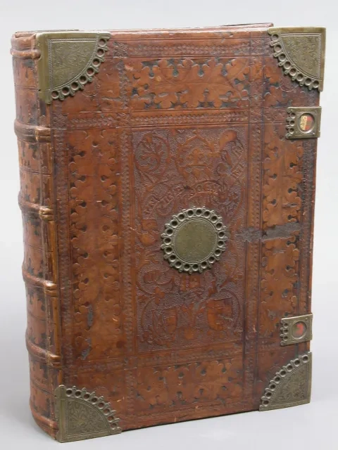 Mosadzné nárožnice, kruhové stredové kovanie a spony na knižnej väzbe, 1478, Metropolitné múzeum umenia, New York