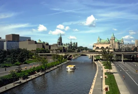 Hlavné mesto Ottawa, prieplav Rideau

