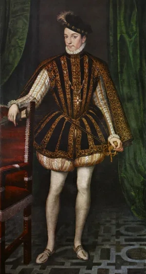 Francois Clouet: Karol IX., francúzsky kráľ, 1569, Kunsthistorisches Museum, Viedeň
