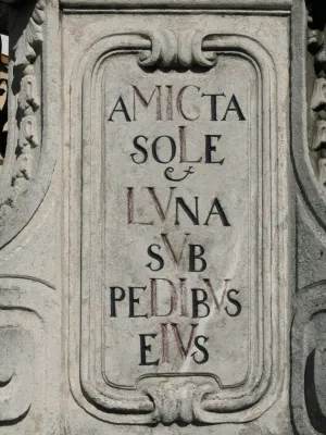 Chronogram na barokovom morovom stĺpe, Bratislava