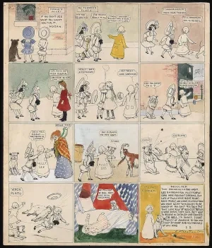 Richard F. Outcault: The Yellow Kid, 1907, kresba Richard F. Outcault, Kongresová knižnica, Washington