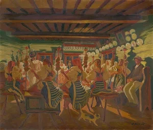 Jan Hála: Priadky, 1934, Oravská galéria, Dolný Kubín