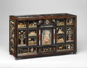 Kabinet Barberiniovcov, drevo s intarziou a mozaikou pietra dura, Florencia okolo 1606 – 23