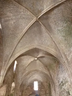 Gotická rebrová klenba, križiacky hrad Krak des Chevaliers v Sýrii, okolo 1140 – 1170
