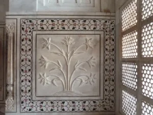 Tádž mahal, detail výzdoby interiéru