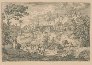 Florian Grospietsch podľa Josepha Antona Kocha: Z okolia Ríma, 1821, Slovenská národná galéria