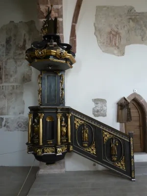 Ranobaroková kazateľnica, 1630 – 35, Kostol Panny Márie z obce Liptovská Mara