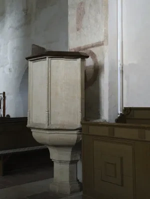 Neskorogotická&nbsp;kazateľnica, pol.&nbsp;15. stor., Kostol reformovanej cirkvi, Šamorín
