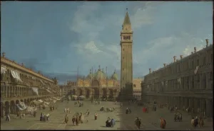 Canaletto: Piazza San Marco, okolo 1720, Metropolitné múzeum umenia, New York