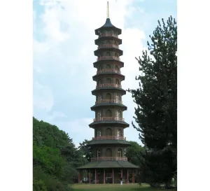 W. Chambers: pagoda v Kráľovských botanických záhradách (Kew Gardens), Londýn, 1761 – 62