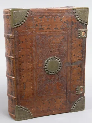 Mosadzné nárožnice, kruhové stredové kovanie a spony na knižnej väzbe, 1478, Metropolitné múzeum umenia, New York