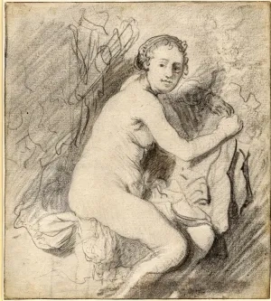 Rembrandt: Sediaci ženský akt