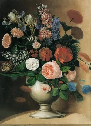 Ignác Klimkovič: Váza so záhradnými kvetmi, 1840 – 53, Slovenská národná galéria